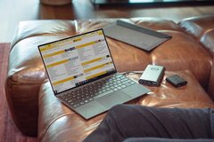 Laptop mit Webkatalog